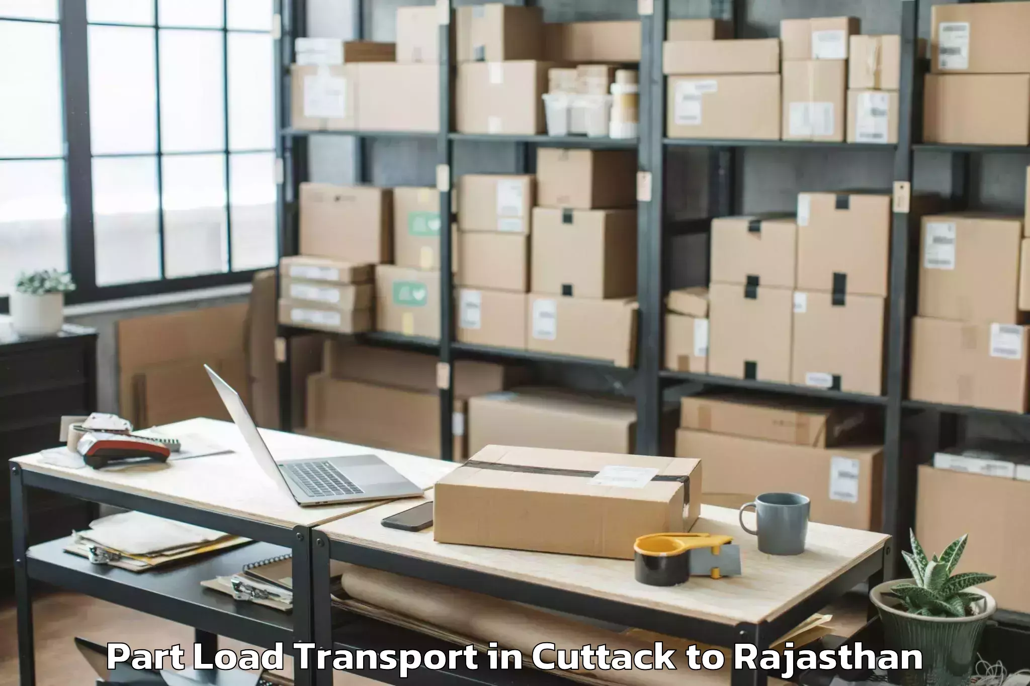 Hassle-Free Cuttack to Sangam University Bhilwara Part Load Transport